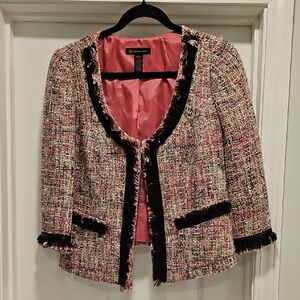 Women's Tweed Jacket - Pink and Black